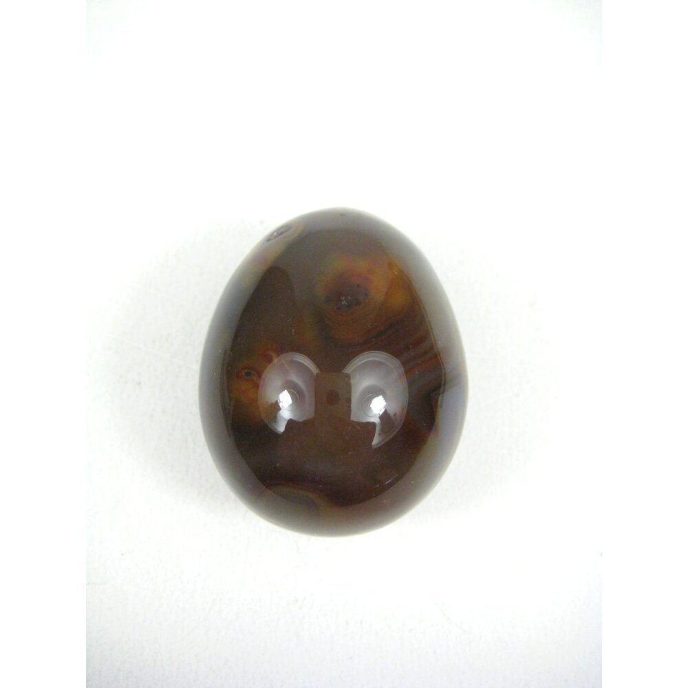 Polished Brown Agate Stone Egg 2 inch Home Decor Collecting